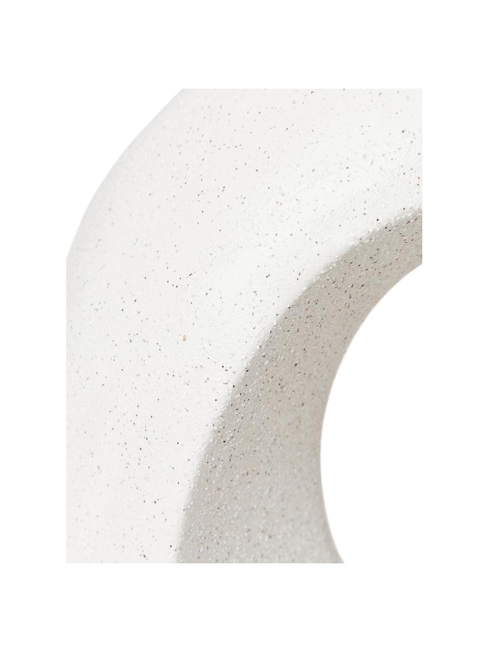 Dekorace s pískovým vzhledem Olena, Keramika, Bílá, Š 32 cm, V 31 cm
