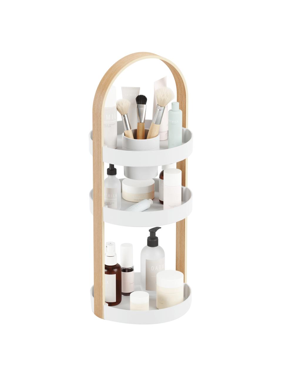 Organisateur cosmétique Bellwood, Blanc, Ø 20 x haut. 50 cm