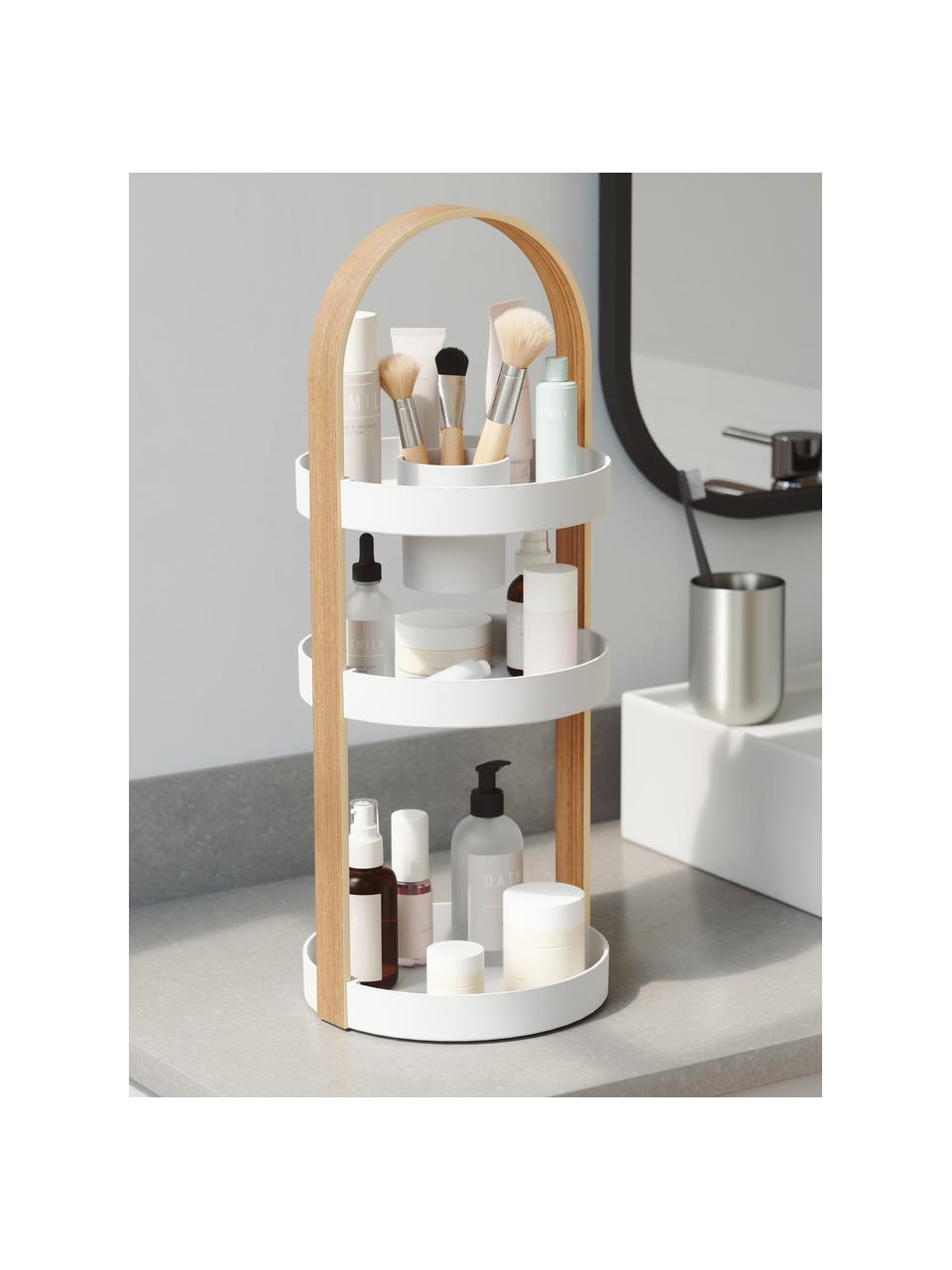 Make up organiser Bellwood, Plateaus: kunststof, Wit, Ø 20 x H 50 cm