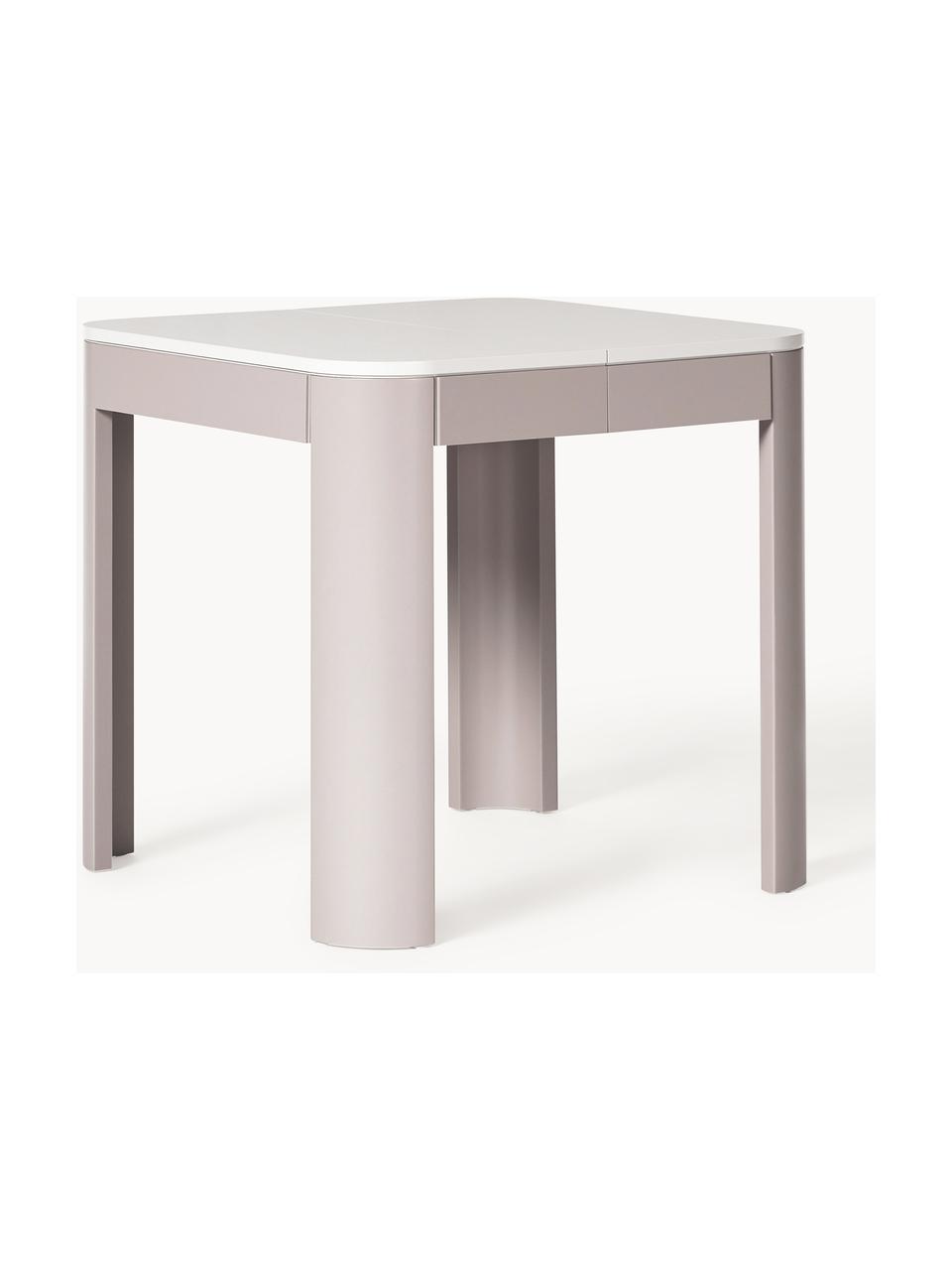 Rozkladací jedálenský stôl Samos, Svetlobéžová, béžová, Š 80/120 x H 80 cm
