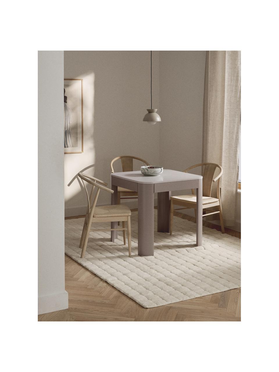 Rozkladací jedálenský stôl Samos, Svetlobéžová, béžová, Š 80/120 x H 80 cm