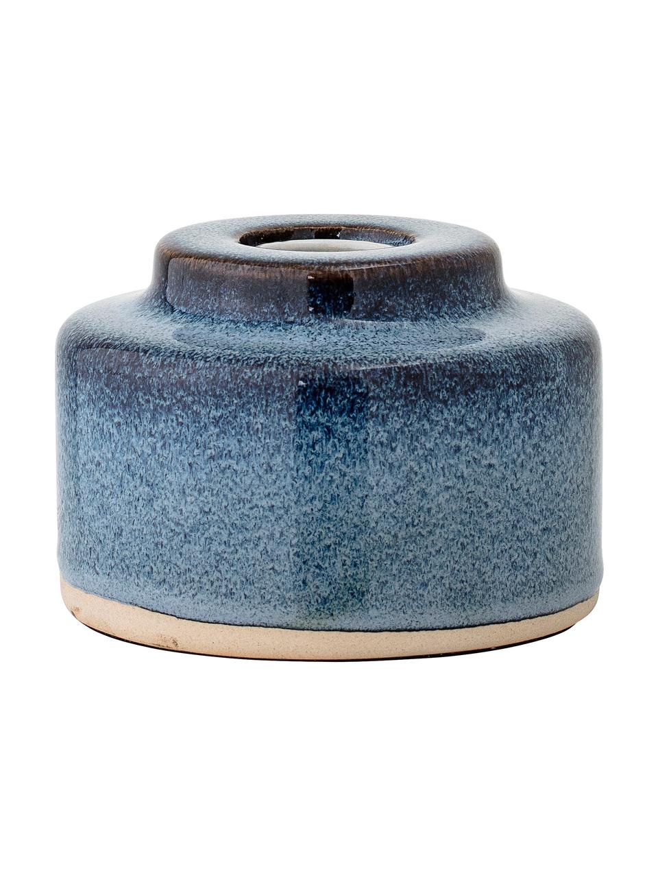 Lámpara de mesa pequeña de porcelana Celain, Cable: plástico, Azul, Ø 12 x Al 9 cm