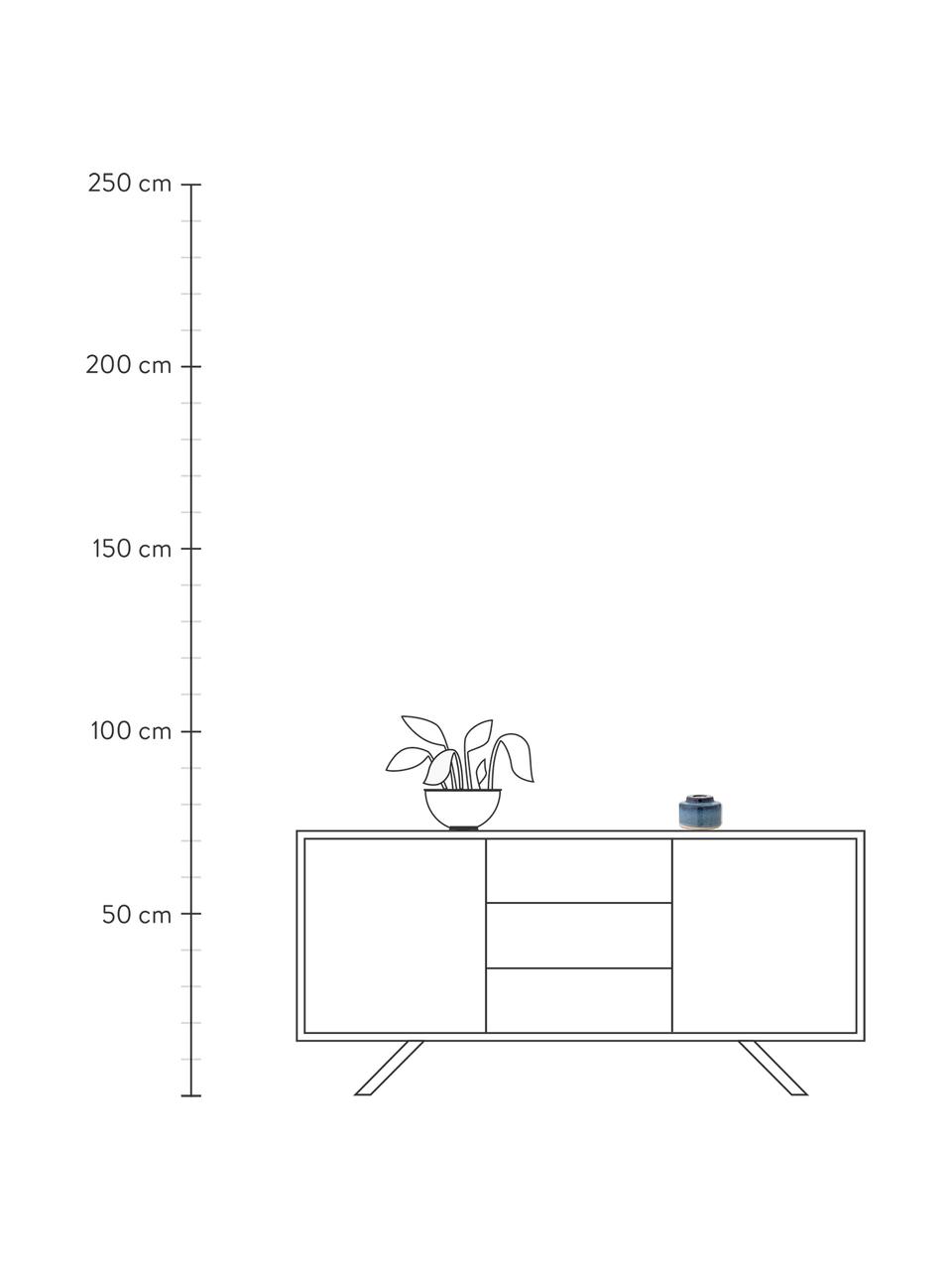 Lámpara de mesa pequeña de porcelana Celain, Cable: plástico, Azul, Ø 12 x Al 9 cm