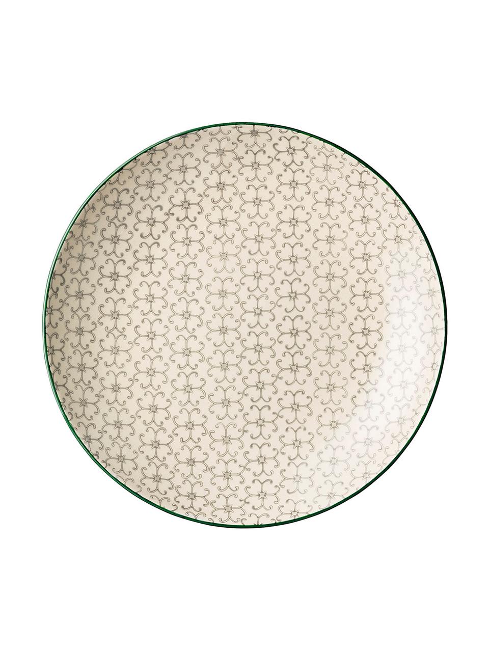 Sada mělkých talířů s jemným vzorem Karine, 4 díly, Kamenina, Více barev, Ø 25 cm
