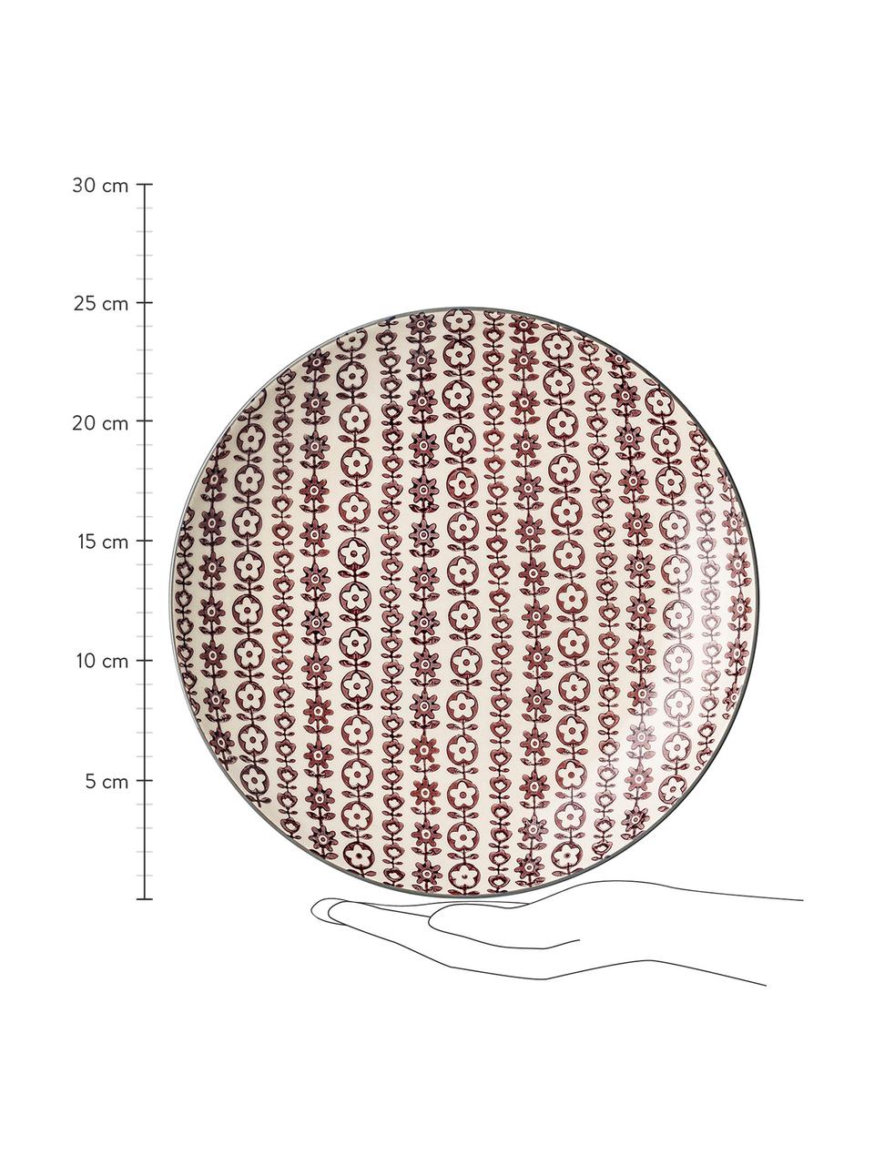 Sada mělkých talířů s jemným vzorem Karine, 4 díly, Kamenina, Více barev, Ø 25 cm