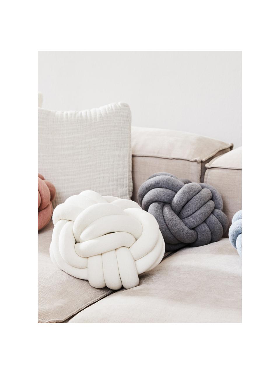 Spletený polštář Twist, Tmavě šedá, Ø 30 cm