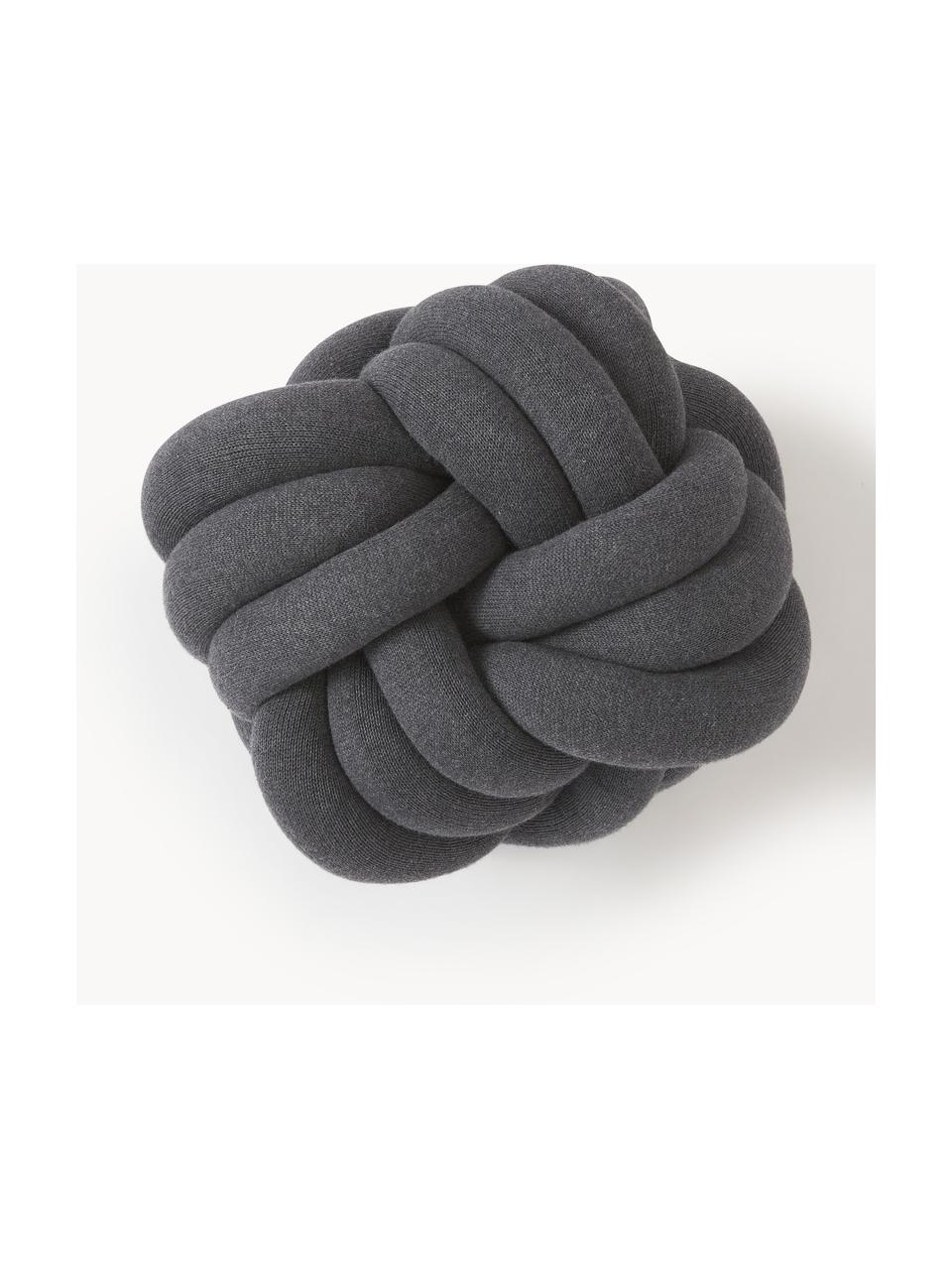 Poduszka supeł Twist, Ciemny szary, Ø 30 cm