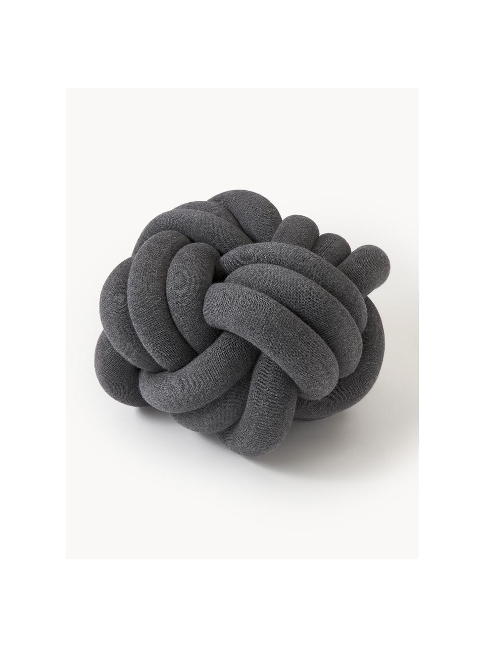 Coussin nœud Twist, Gris foncé, Ø 30 cm