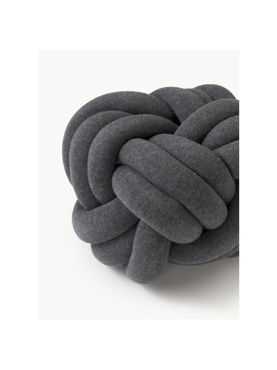 Coussin nœud Twist, Gris foncé, Ø 30 cm