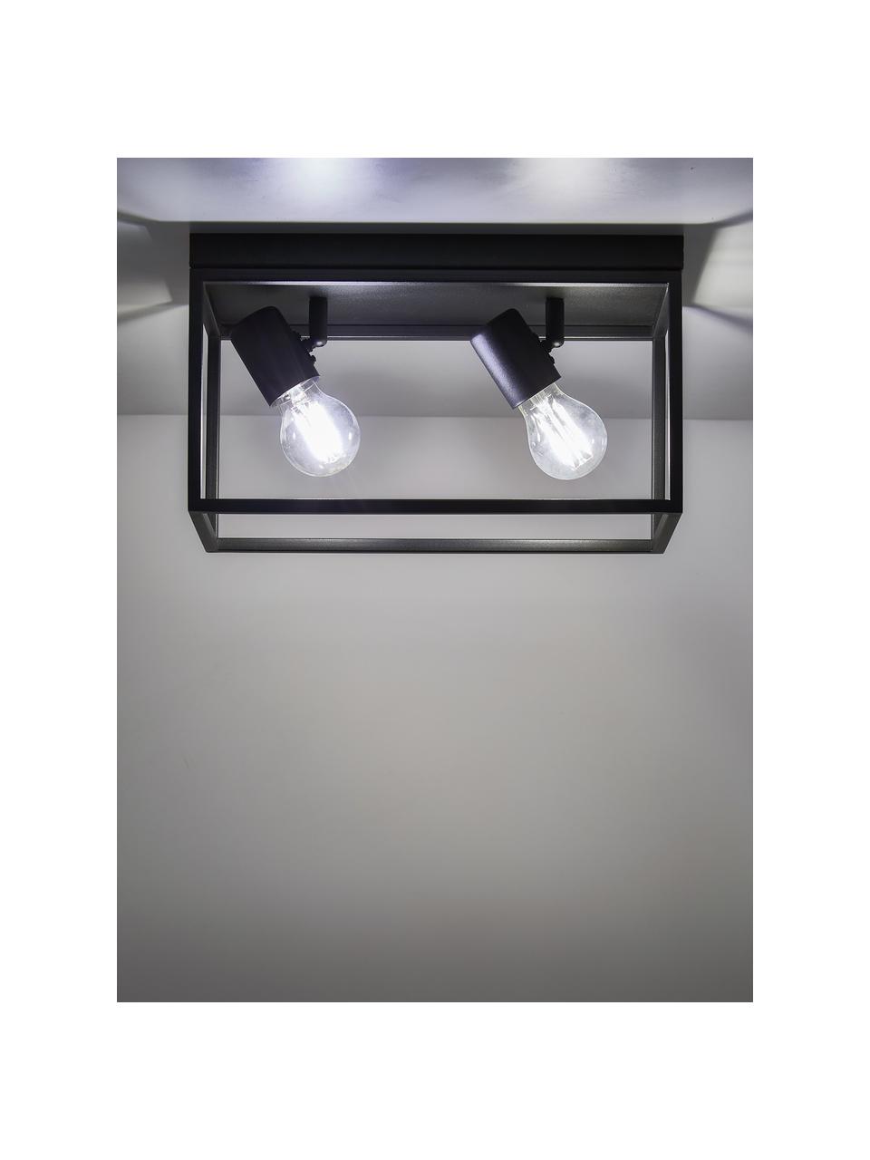 Plafondlamp Silentina, Zwart, B 36 x H 18 cm