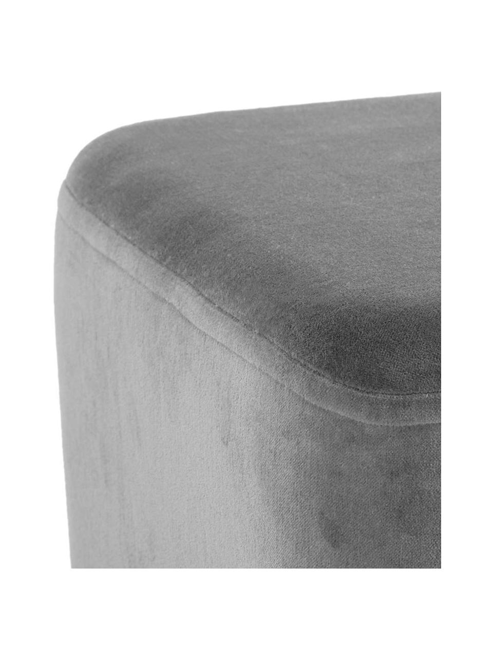 Čalouněná lavice ze sametu Harper, Potah: tmavě šedá Nohy: matná zlatá, Š 140 cm, V 45 cm