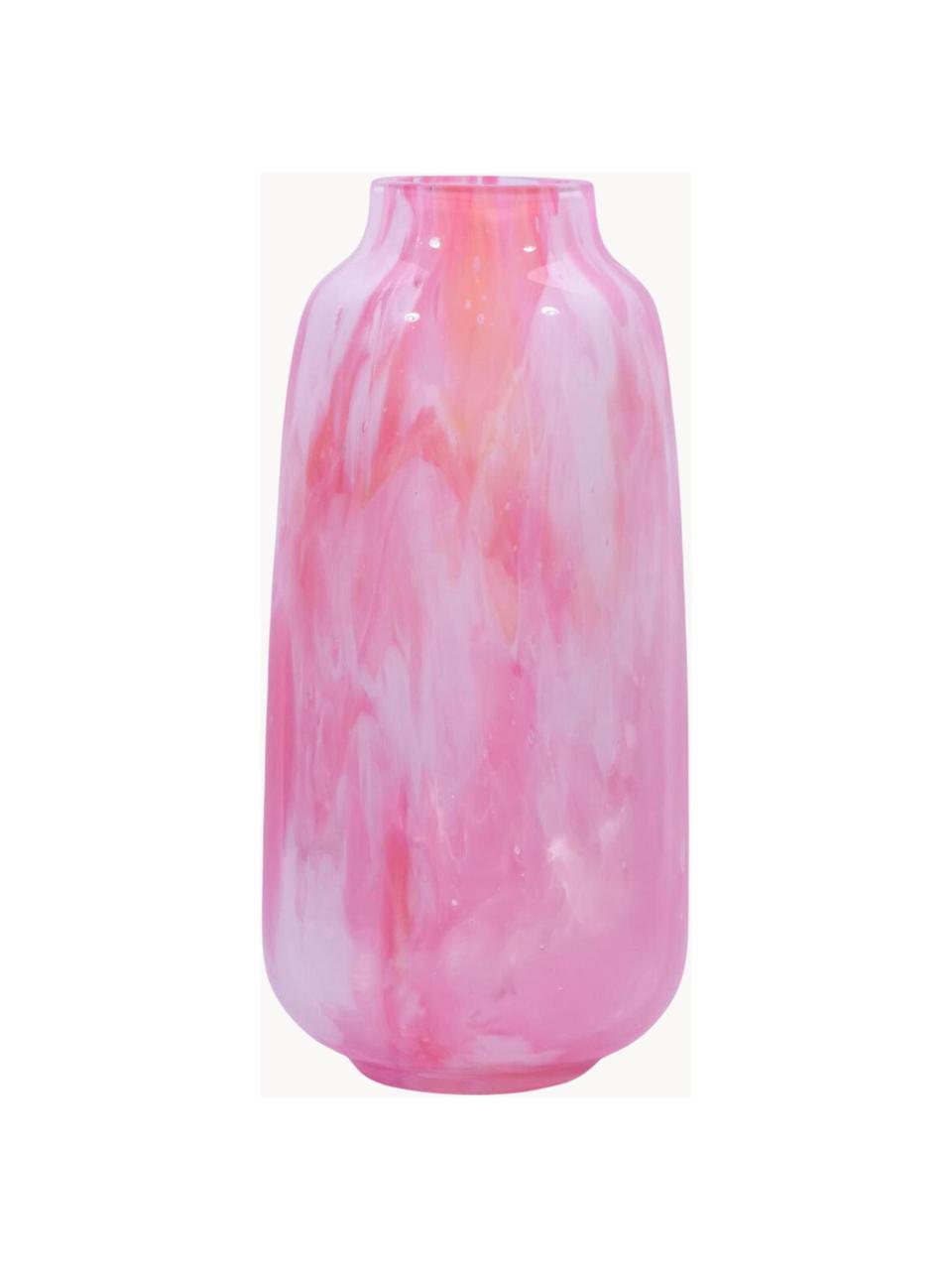 Mundgeblasene Vase Meadows, H 26 cm, Glas, mundgeblasen, Rosa- und Pinktöne, Ø 13 x H 26 cm