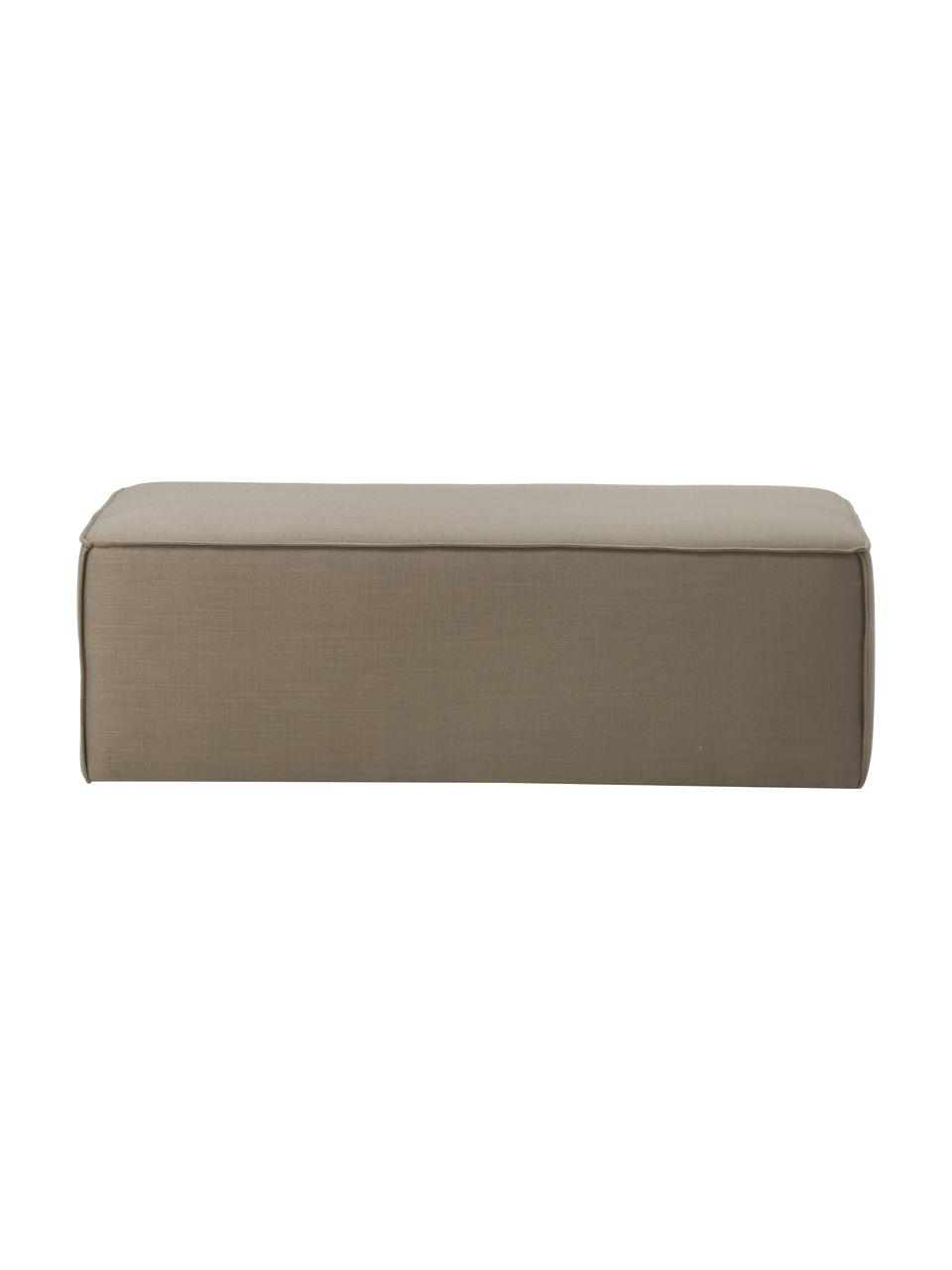 Gestoffeerde bank Sanja, Frame: massief grenenhout, multi, Poten: kunststof, Geweven stof taupe, B 122 x D 54 cm