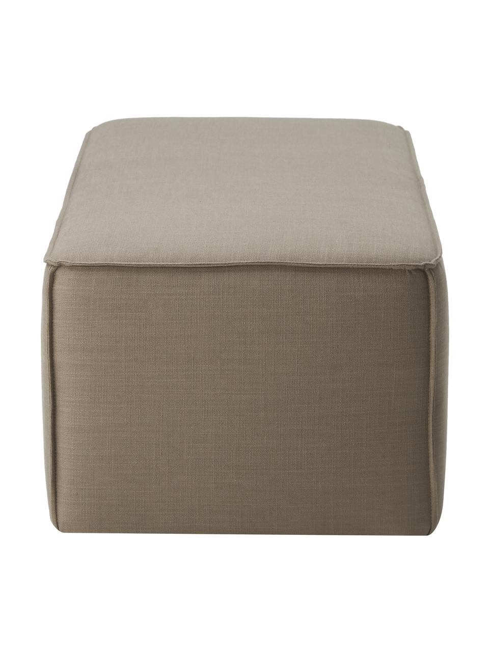 Gestoffeerde bank Sanja, Frame: massief grenenhout, multi, Poten: kunststof, Geweven stof taupe, B 122 x D 54 cm