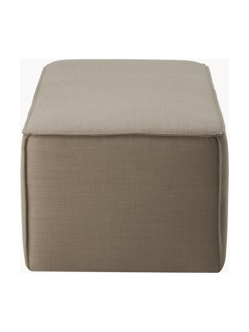 Banc rembourré Sanja, Tissu taupe, larg. 122 x prof. 54 cm