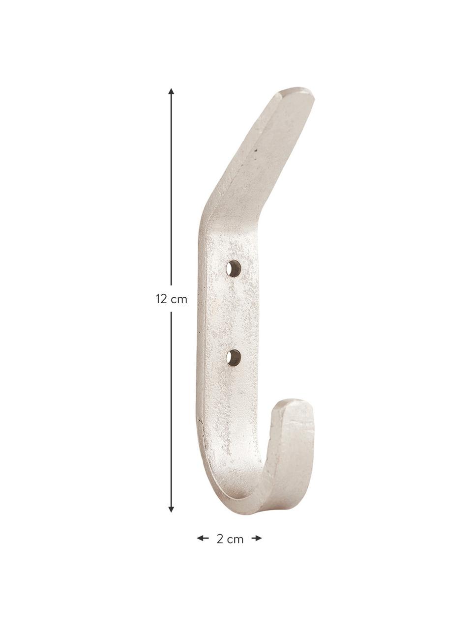 Gancio appendiabiti in metallo Forga 2 pz, Metallo, Metallo, Larg. 2 x Alt. 12 cm