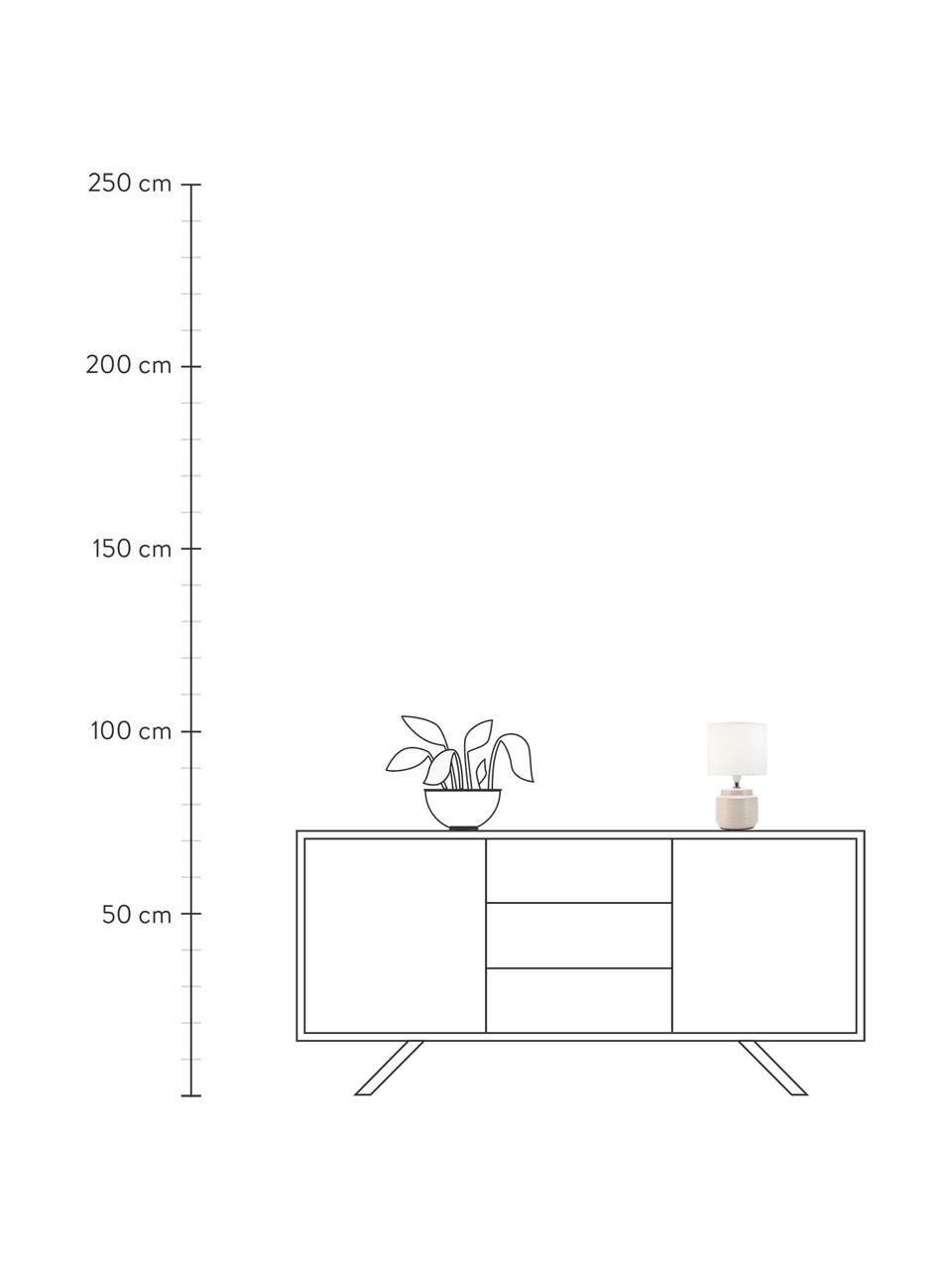 Petite lampe à poser Bright Soul, Beige, blanc crème, Ø 18 x haut. 30 cm