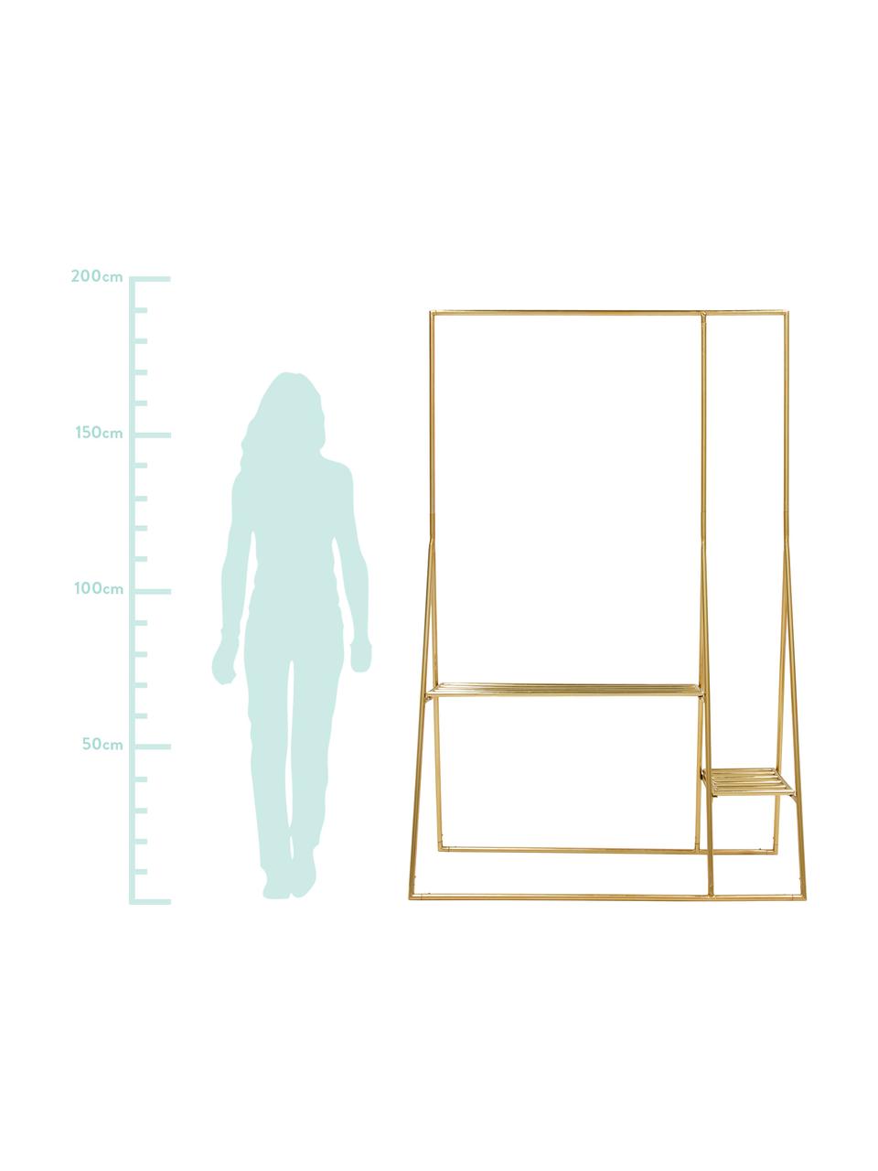 Appendiabiti in metallo Stacker, Metallo, rivestito, Ottonato, Larg. 125 x Alt. 190 cm