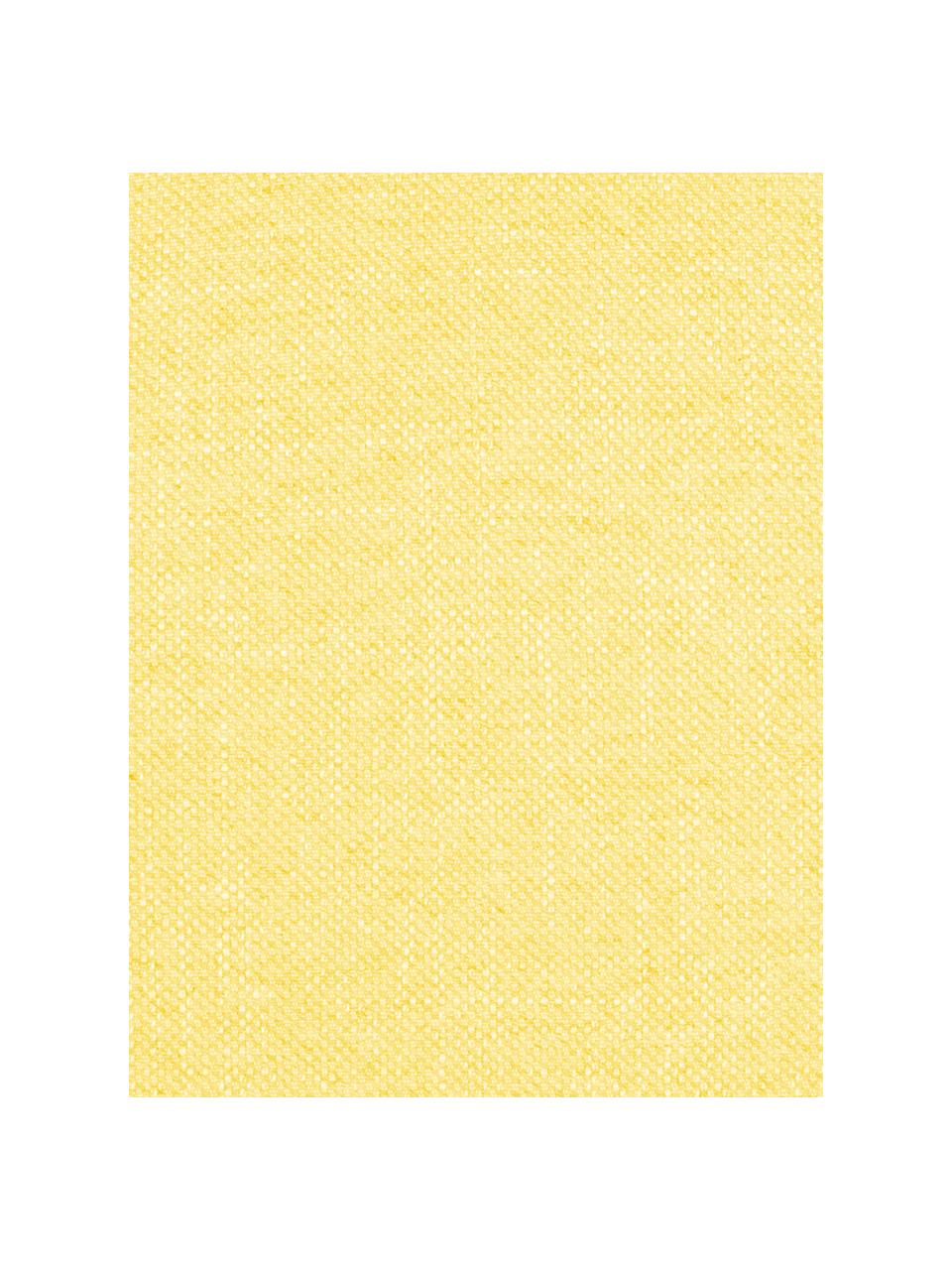Kissenhülle Tine in Gelb mit Fransen, Webart: Jacquard, Gelb, 40 x 40 cm