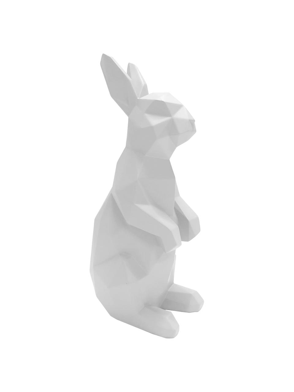 Grosses Deko-Objekt Origami Bunny, Polyresin, Weiss, B 25 x H 13 cm