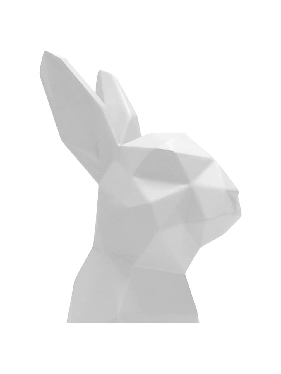 Grand accessoire décoratif Origami Bunny, Polyrésine, Blanc, larg. 25 x haut. 13 cm