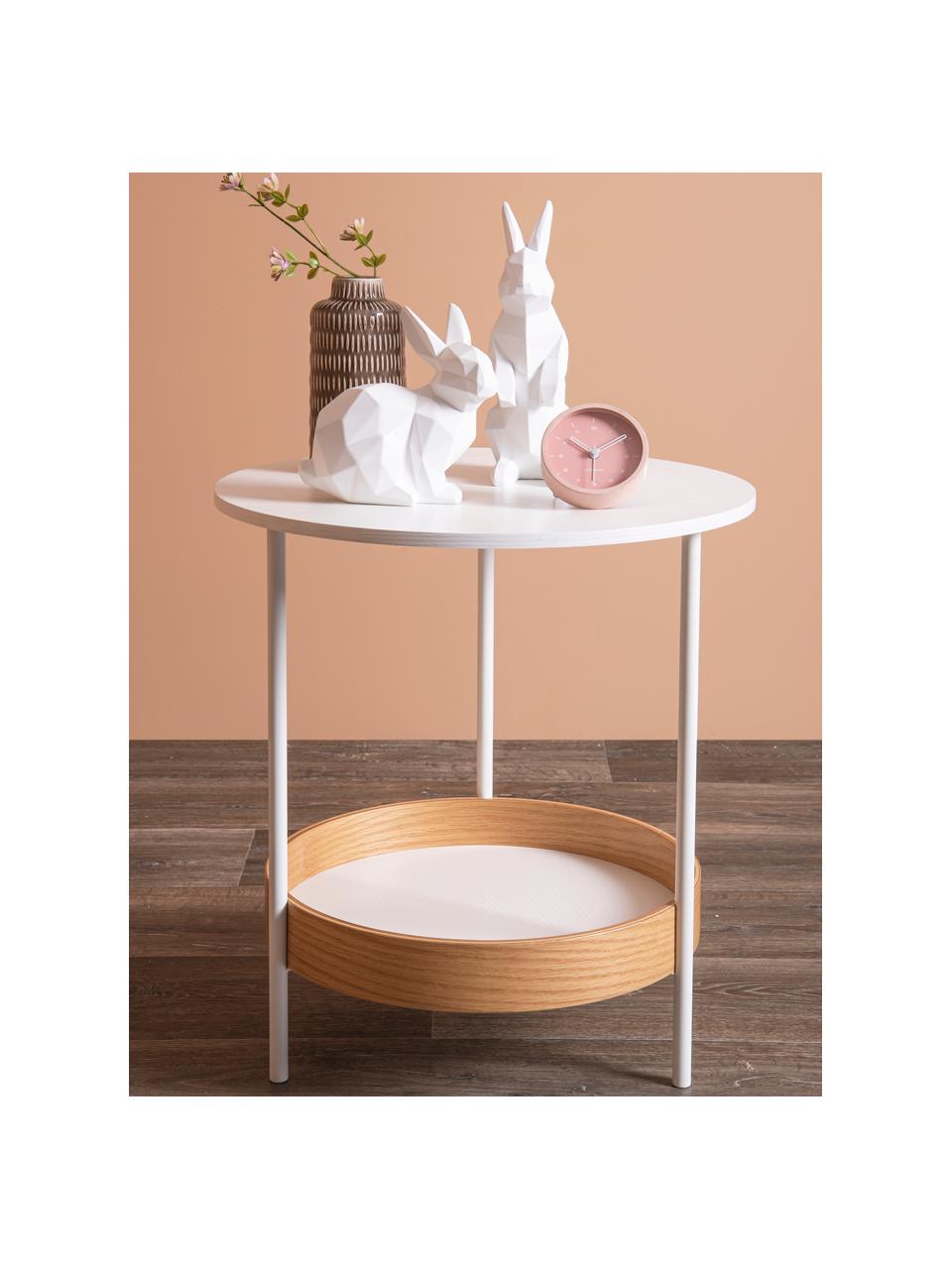 Groot decoratief object Origami Bunny, Polyresin, Wit, B 25 x H 13 cm