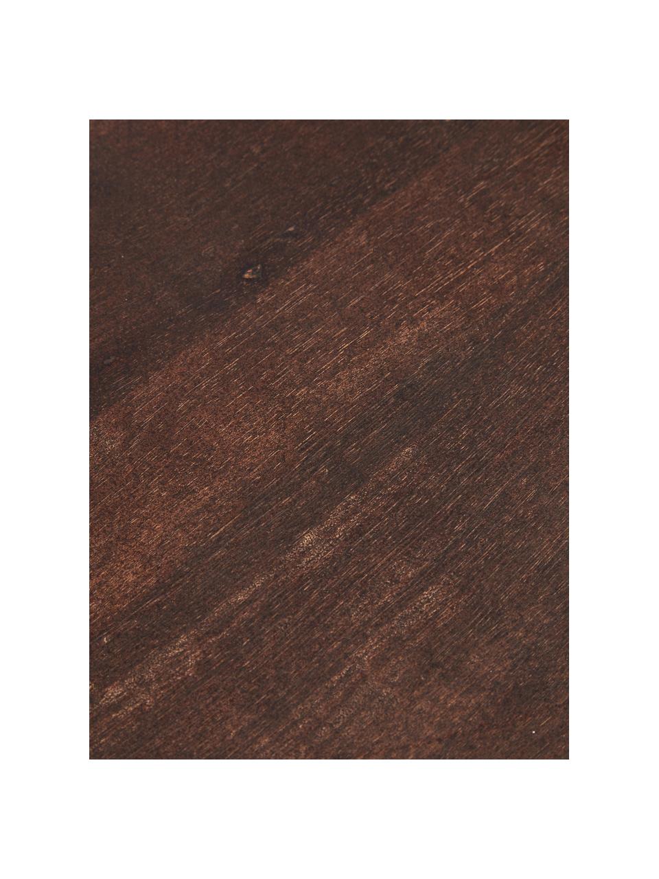 Mangoholz-Wandregal Porter, Regalboden: Massives Mangoholz, lacki, Mangoholz,, Goldfarben, 60 x 24 cm