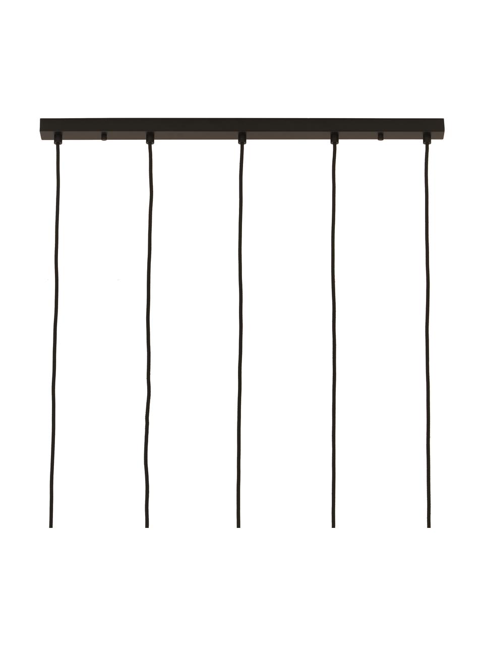 Grote hanglamp Arvo, Lampenkap: gecoat metaal, Zwart, B 75 x H 24 cm