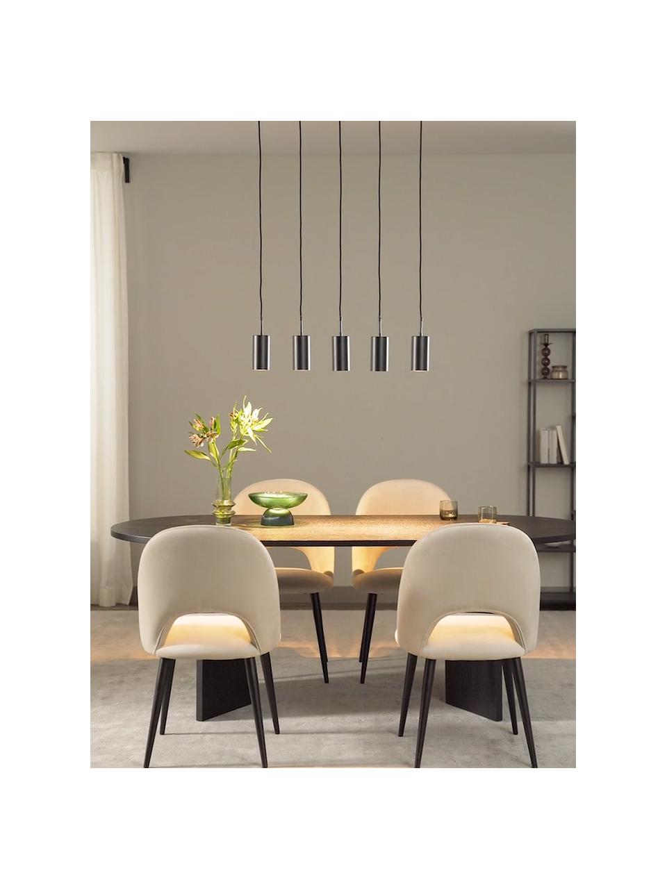 Grande suspension Arvo, Noir, larg. 75 x haut. 120 cm