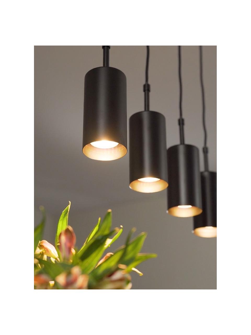 Grande suspension Arvo, Noir, larg. 75 x haut. 120 cm