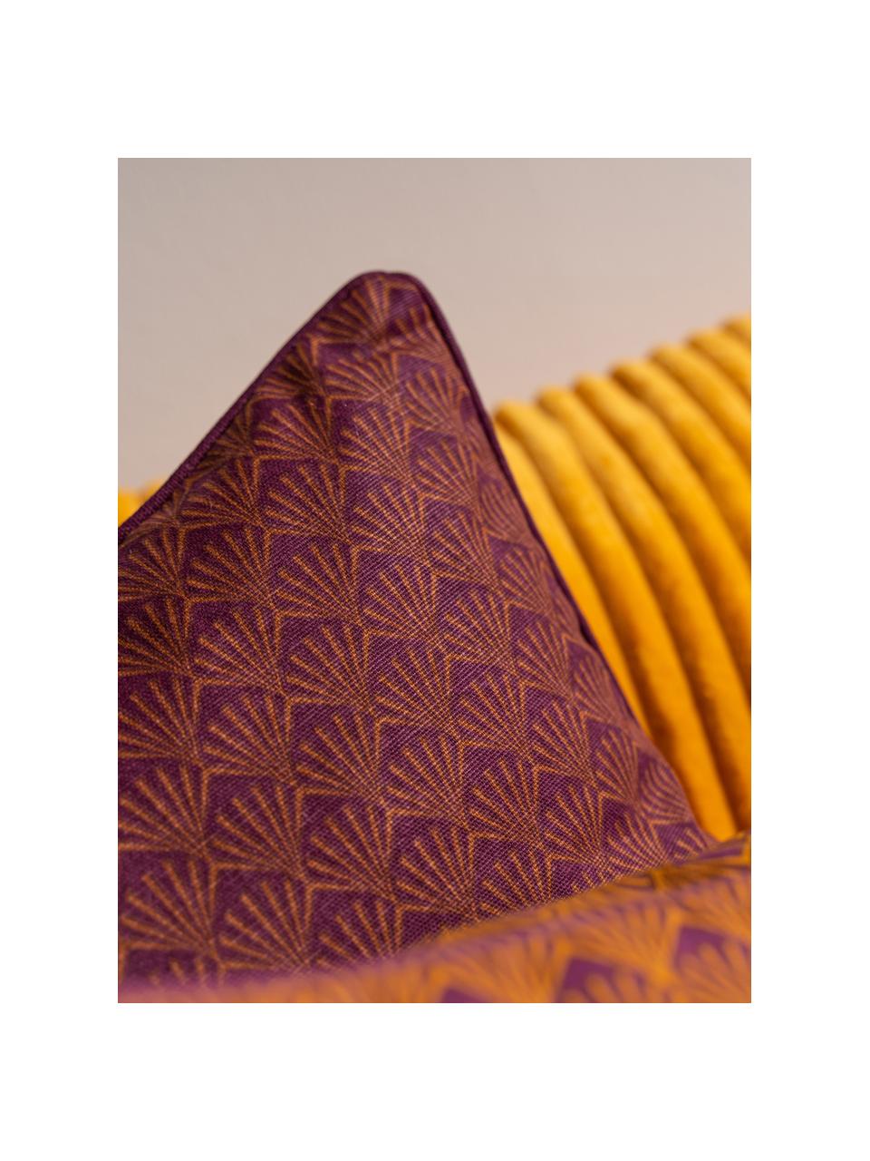 Cojín Feather, con relleno, estilo Artdeco, Funda: 100% algodón, Borgoña, naranja, An 45 x L 45 cm