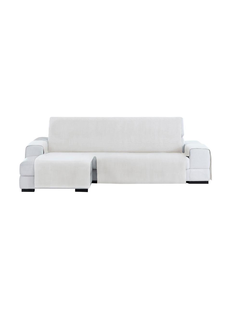 Narzuta na sofę narożną Levante, 65% bawełna, 35% poliester, Odcienie kremowego, S 150 x D 290 cm, prawostronna