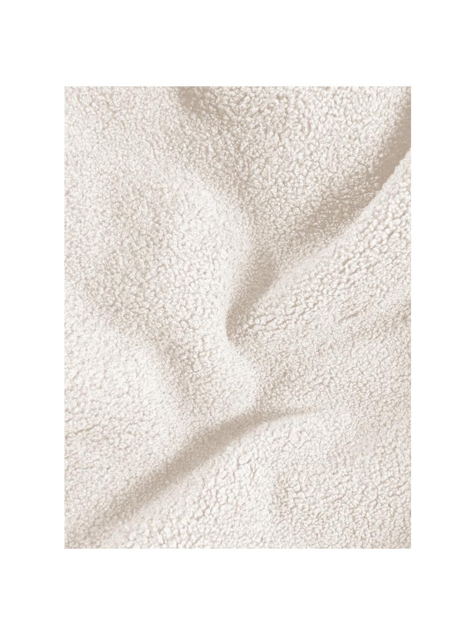 Puf en tejido bouclé Woolly, Tapizado: tejido bouclé (100% polié, Blanco Off White, An 125 x L 155 cm