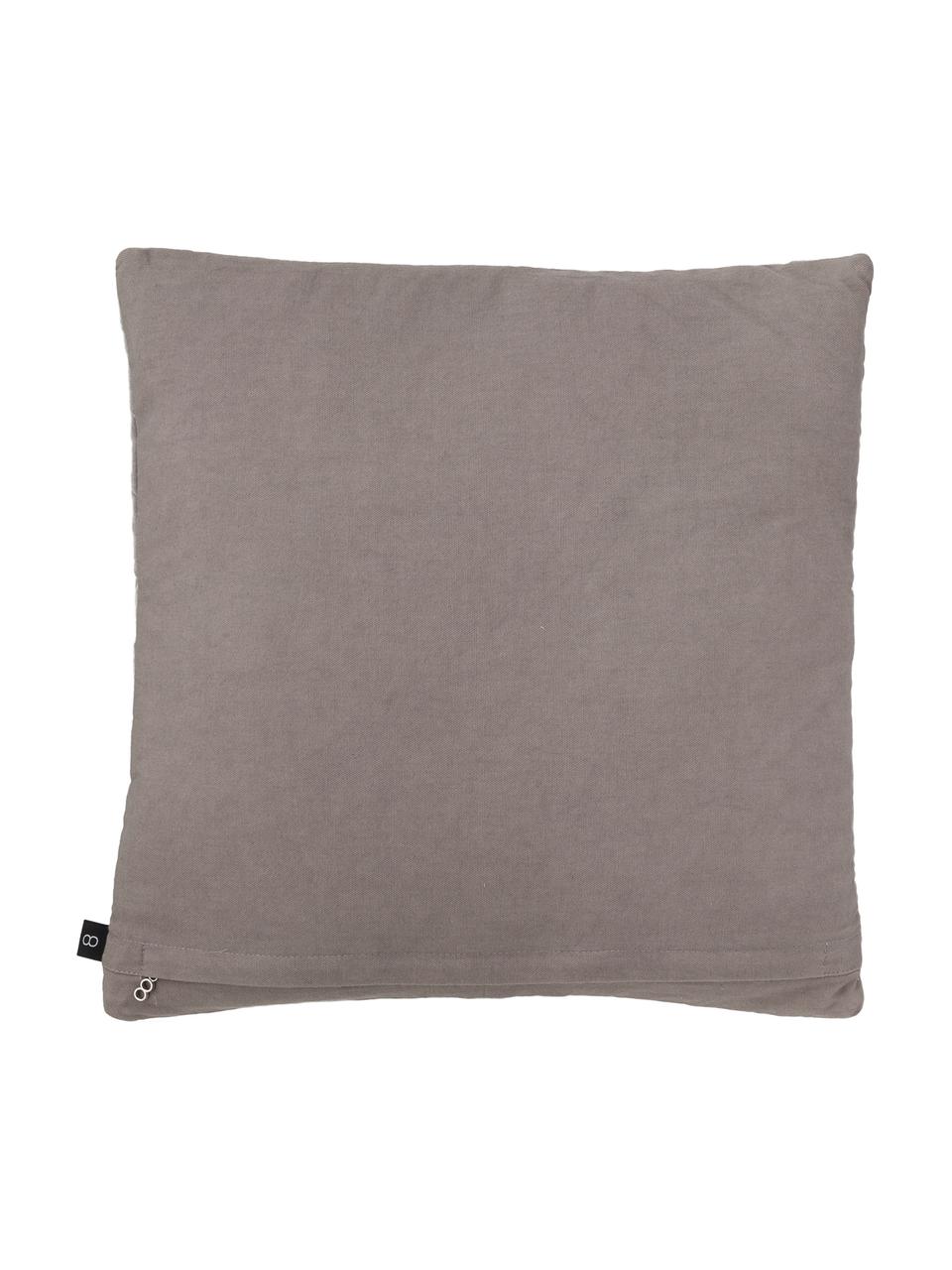 Cuscino in velluto Marisa, Rivestimento: 100% cotone, Grigio scuro, Larg. 45 x Lung. 45 cm