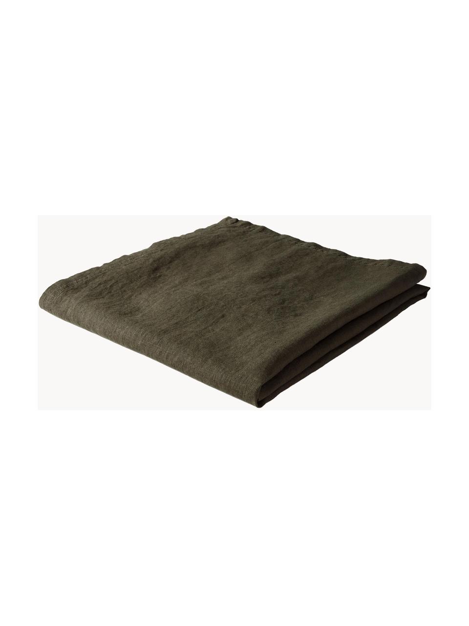 Mantel de lino Pembroke, 100% lino, Verde, De 4 a 6 comensales (An 140 x L 140 cm)