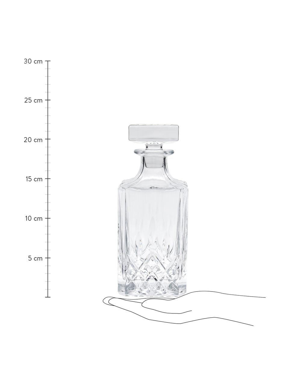 Whiskyset George met kristalreliëf, 3-delig, Glas, Transparant, Set met verschillende groottes