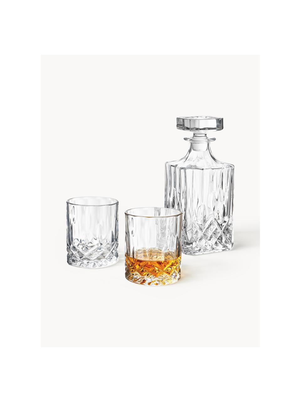 Set da whisky in cristallo con rilievo George 3 pz, Vetro sodico-calcico

Grazie alla sua superficie liscia e non porosa, il vetro sodo-calcico silicato è facile da pulire. Come altri tipi di vetro, è completamente riciclabile e contribuisce quindi a ridurre l'impatto ambientale. Tuttavia, va notato che è sensibile alle fluttuazioni di temperatura, quindi occorre prestare attenzione se, ad esempio, si versano nel bicchiere liquidi molto caldi., Trasparente, Set in varie misure