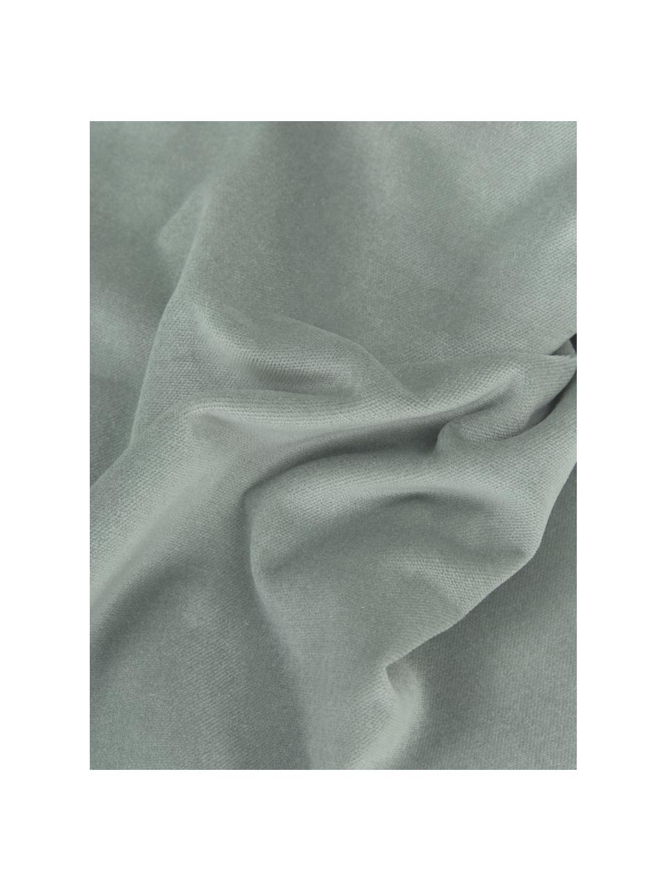 Funda de cojín de terciopelo Dana, 100% terciopelo de algodón, Verde salvia, An 40 x L 40