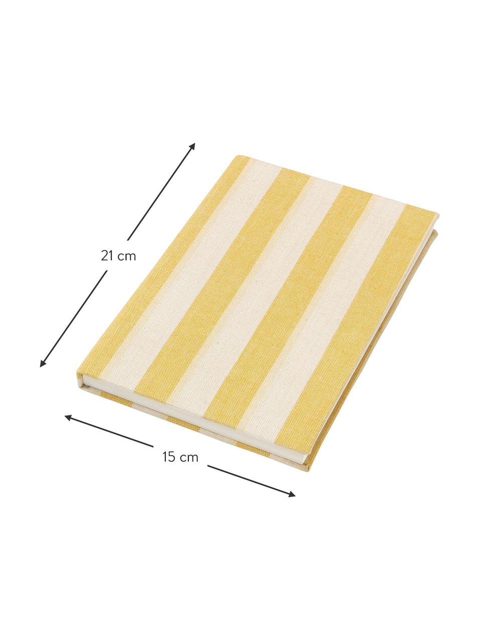 Carnet de notes Cleo, Jaune, beige, larg. 15 x haut. 21 cm