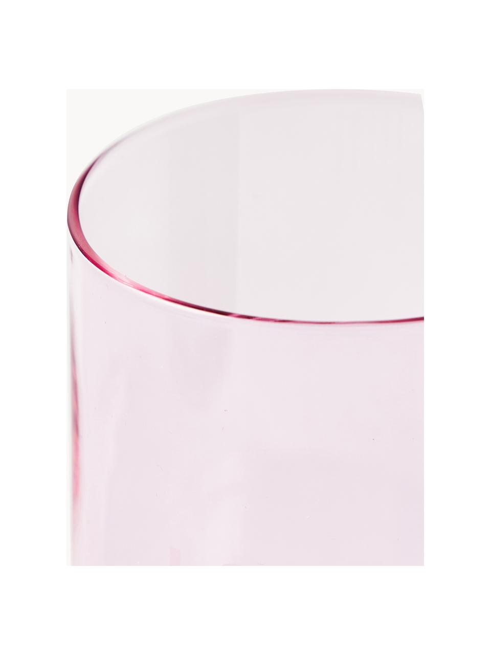 Bicchiere di design con scritta Favorite LOVE, Vetro borosilicato, Rosa chiaro (Love), Ø 8 x Alt. 11 cm, 350 ml