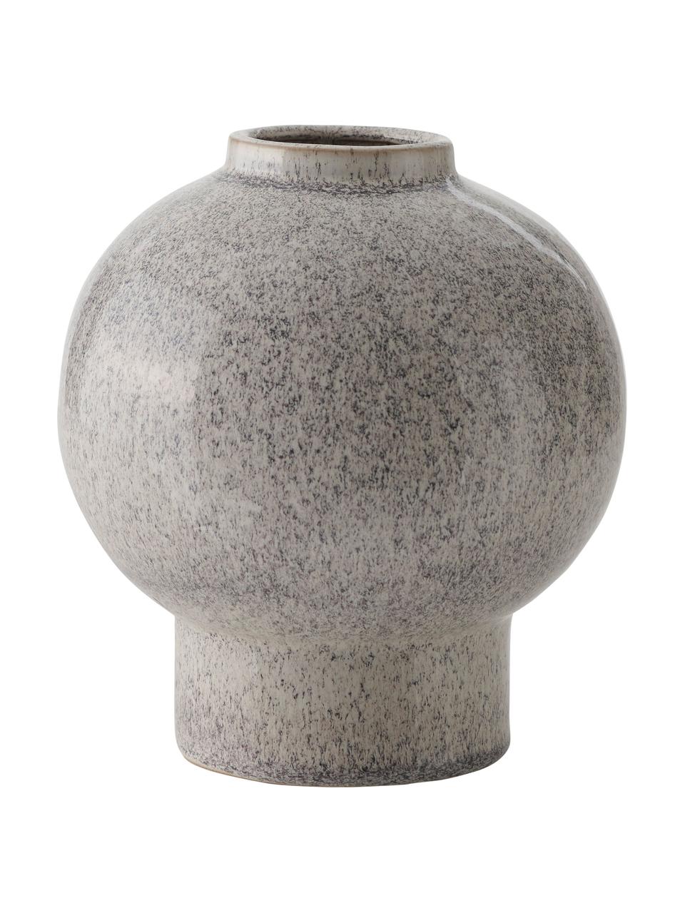 Vase Stone aus Steingut, Steingut, Grau, Ø 15 x H 17 cm