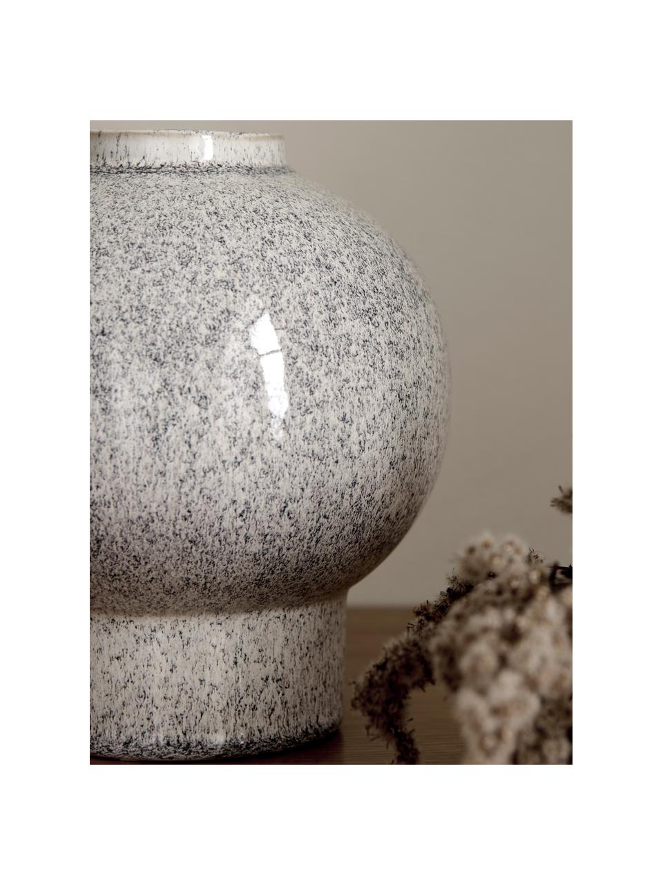 Vase grès cérame Stone, Grès cérame, Gris, Ø 15 x haut. 17 cm