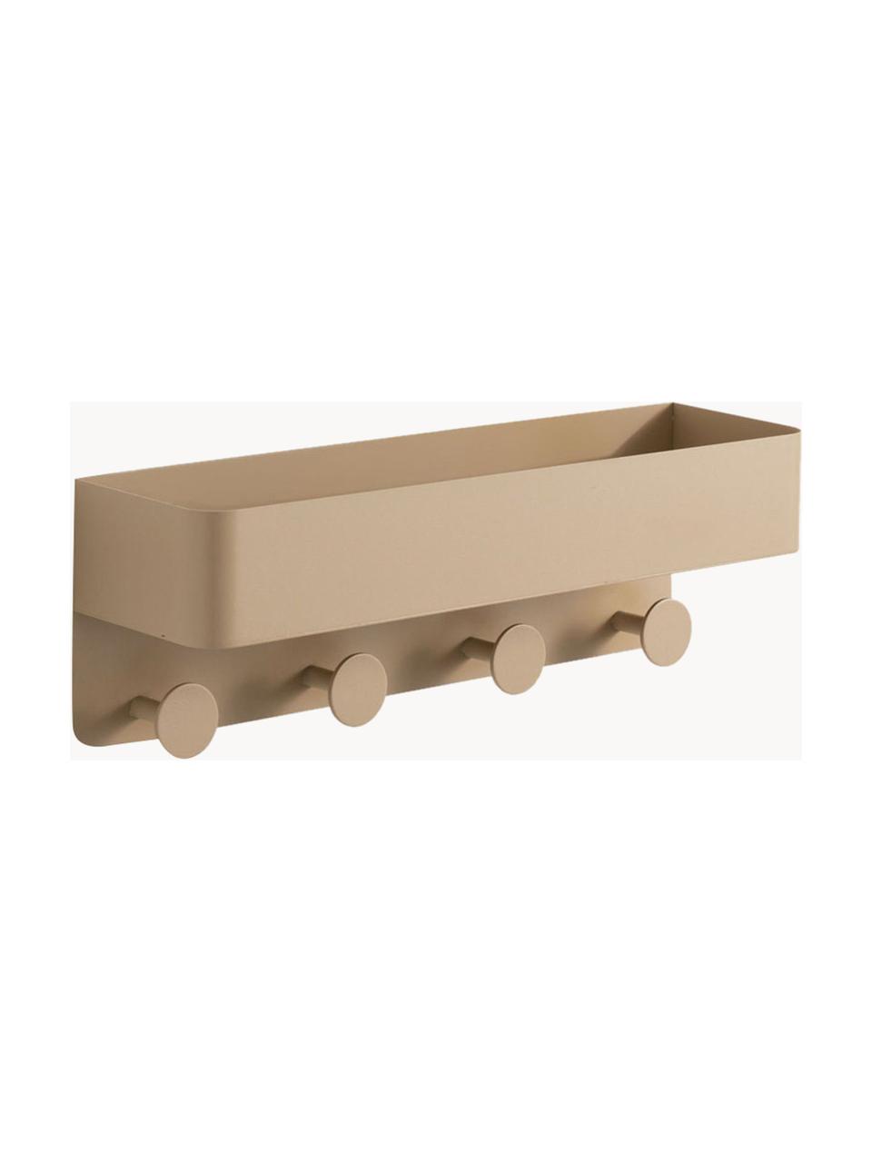 Metalen wandkapstok Lou, Gelakt metaal, Beige, B 45 x H 15 cm