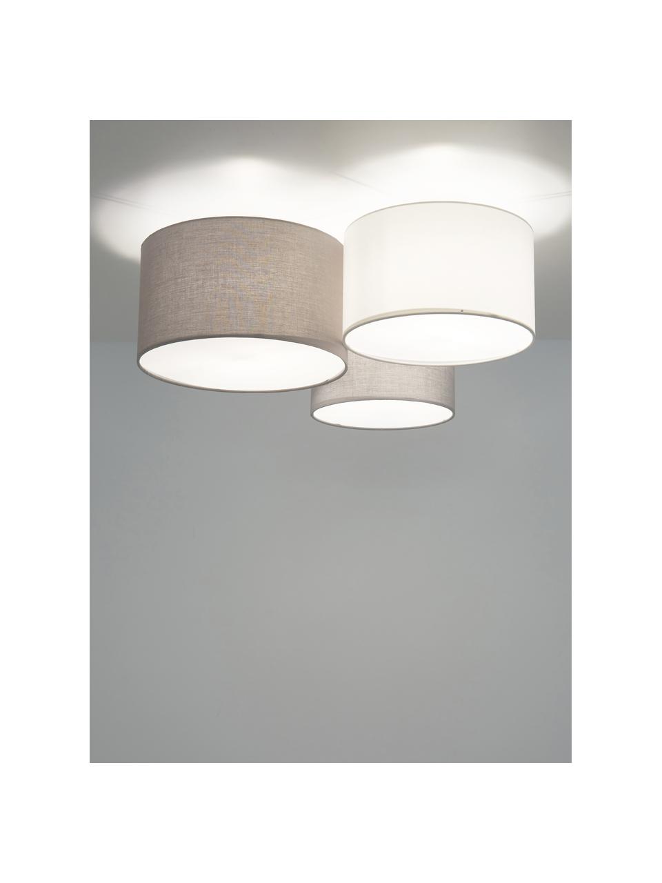 Veľká stropná lampa Pastore, Hnedá, sivá, biela, Š 49 x V 26 cm