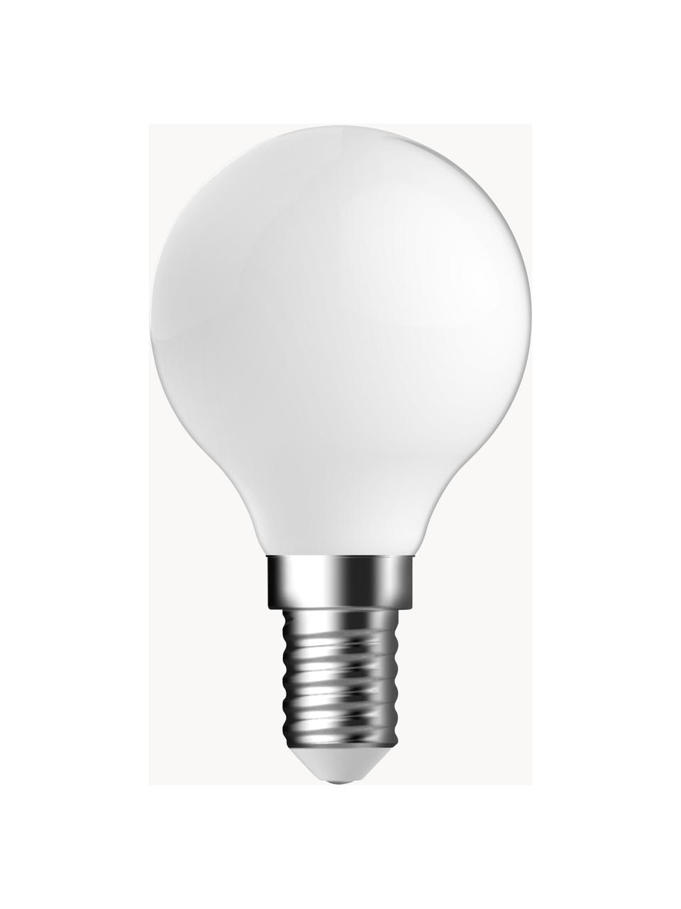 Lampadina E14, bianco caldo, 1 pz, Lampadina: vetro, Base lampadina: alluminio, Bianco, Ø 5 x Alt. 8 cm