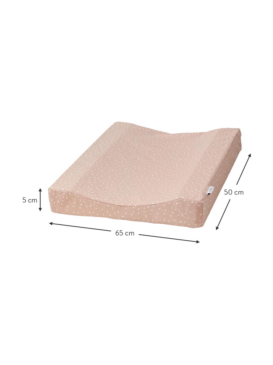 Aankleedkussen Fritz, Matras: 100% PU-schuimstof, Roze, wit, B 50 x L 65 cm