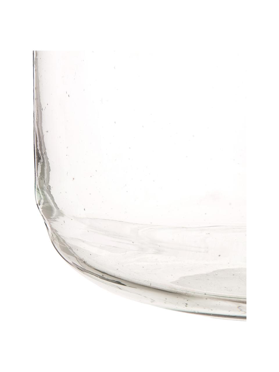 Jarrón de vidrio reciclado soplado artesanalmente Dona, Vidrio reciclado, Transparente, Ø 22 x Al 23 cm