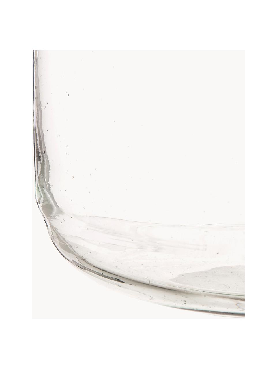 Jarrón de vidrio reciclado soplado artesanalmente Dona, Al 23 cm, Vidrio reciclado, Transparente, Ø 22 x Al 23 cm