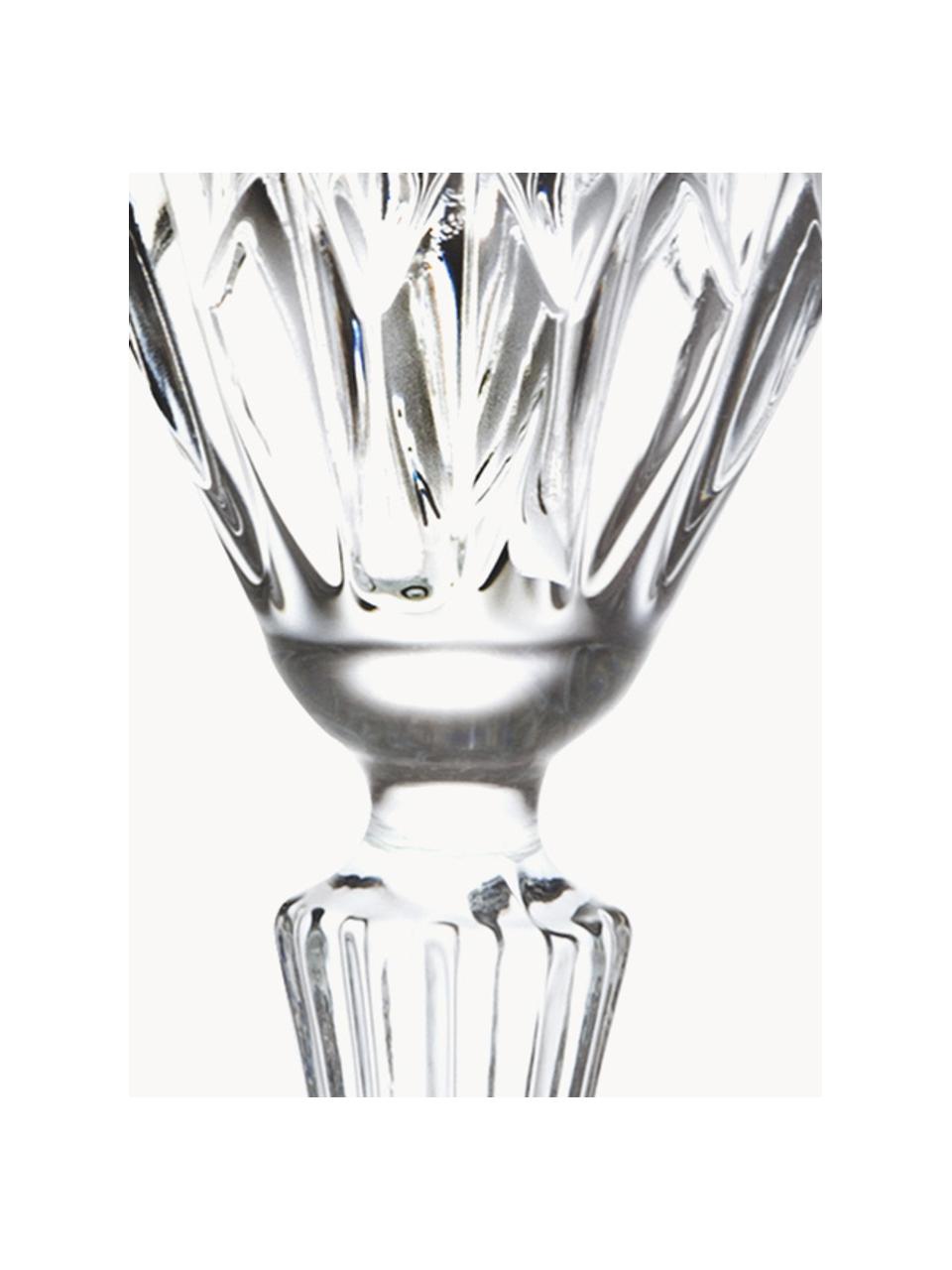 Kristall-Sektgläser Adagio mit Relief, 6 Stück , Kristallglas, Transparent, Ø 8 x H 25 cm, 180 ml