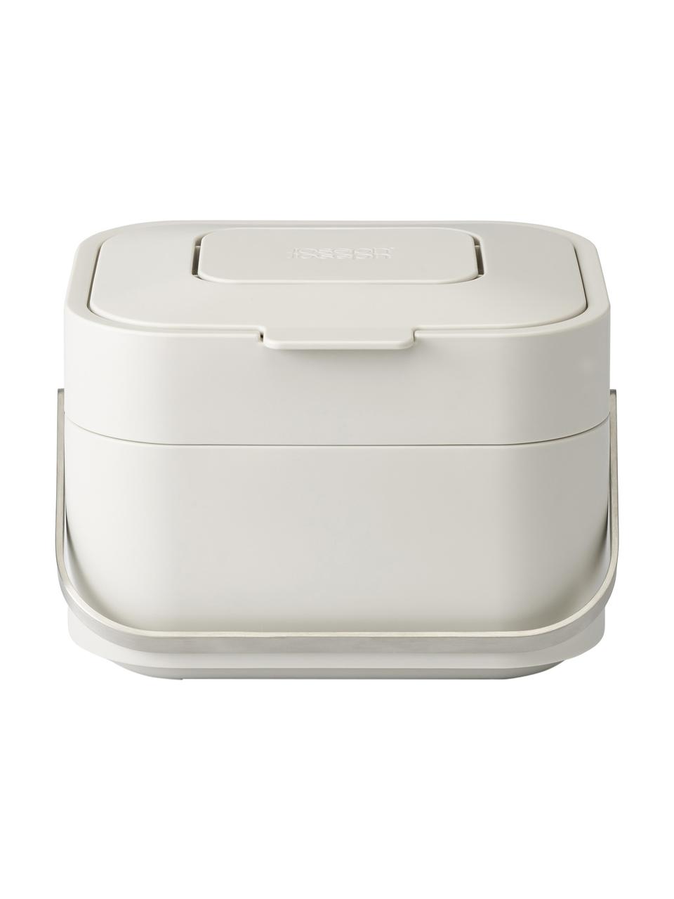 Abfalleimer Intelligent Waste für Biomüll, Griff: Edelstahl, Gebrochenes Weiß, B 24 x H 17 cm